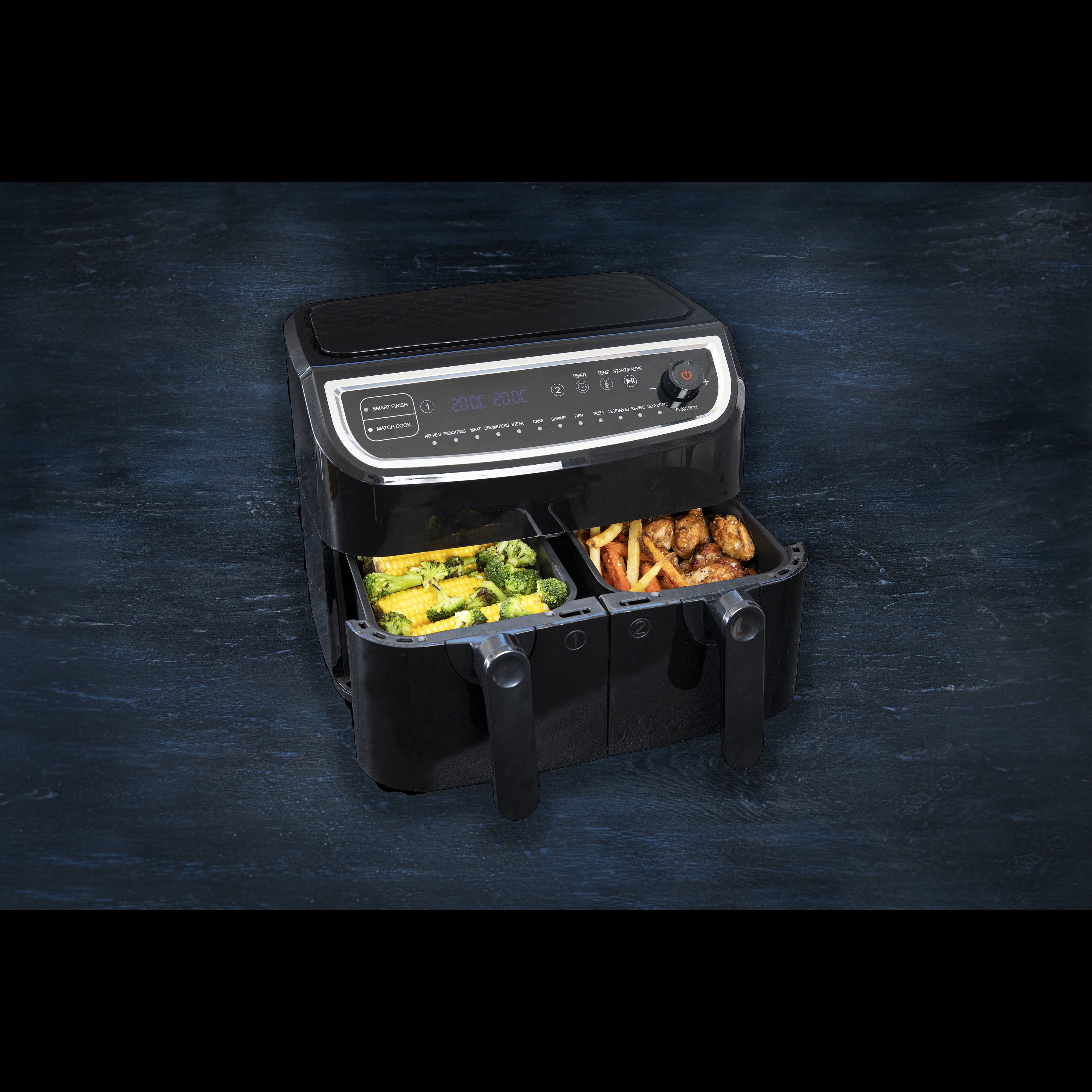 Gastronoma 18290003 - Dubbele vetarme airfryer